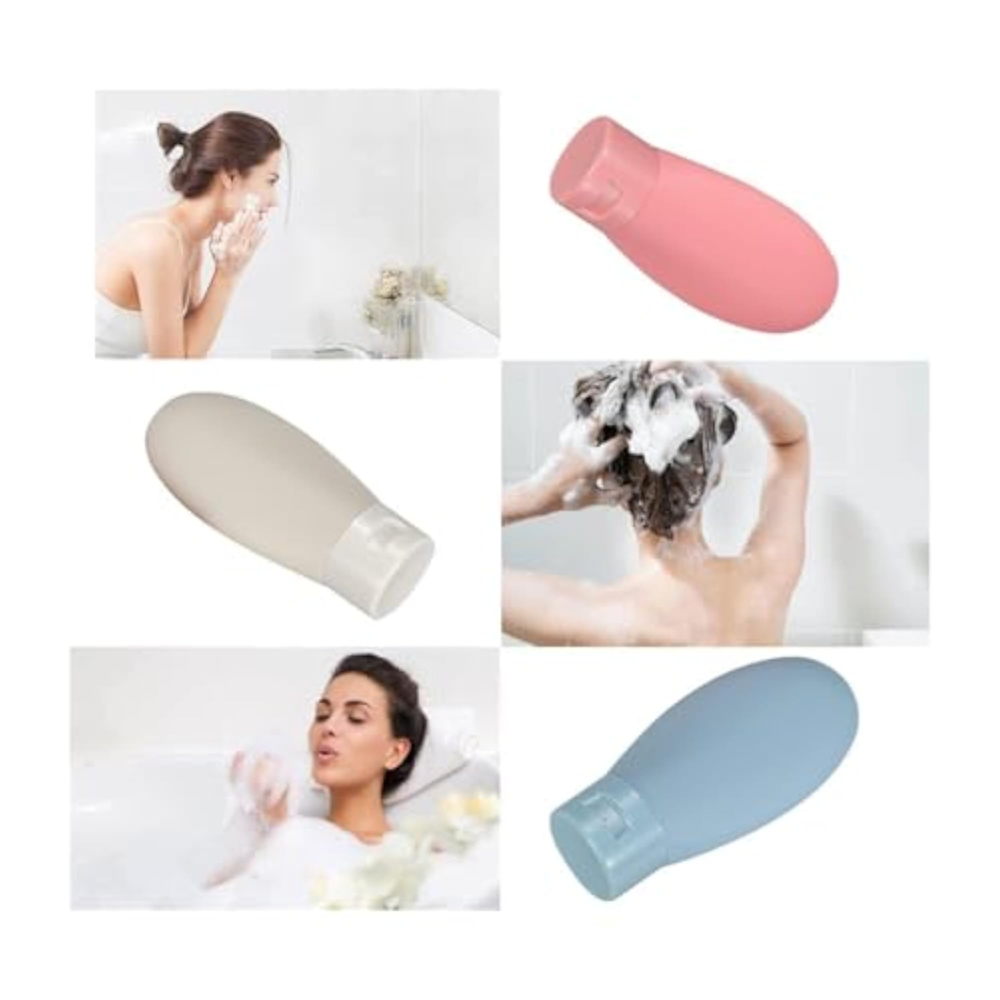 3pcs Refillable Leakproof Travel Bottles Set, 60ml
